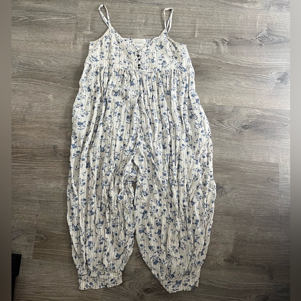 Anthropologie Floral Print Jumpsuit